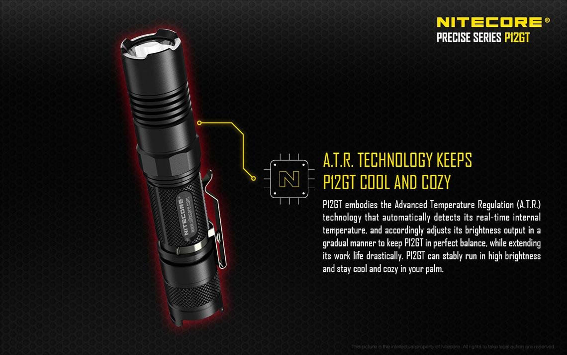 Amazon | Bundle: Nitecore P12GT Flashlight CREE XP-L HI V3 LED